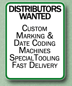 distributors wanted custom marking and date coding machines