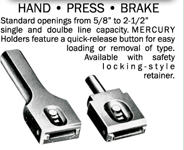 Hand, Press, Brake Type Holders